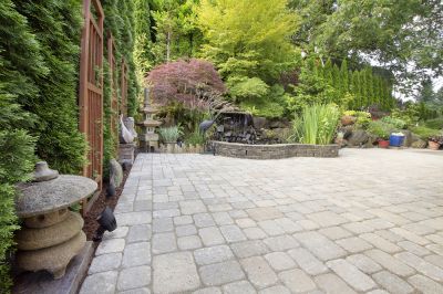 Spacious Stone Patio